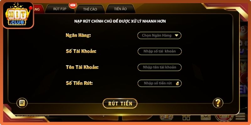 Rút tiền HitClub – Hướng dẫn chi tiết & an toàn 2026 1 Hướng dẫn rút tiền HitClub nhanh qua ngân hàng